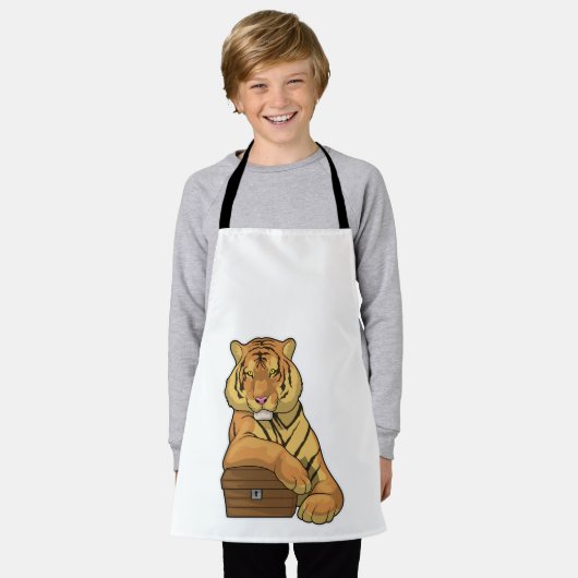 Tiger Treasurerborst Schort (Gedragen)