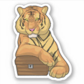 Tiger Treasurerborst Sticker (Voorkant)
