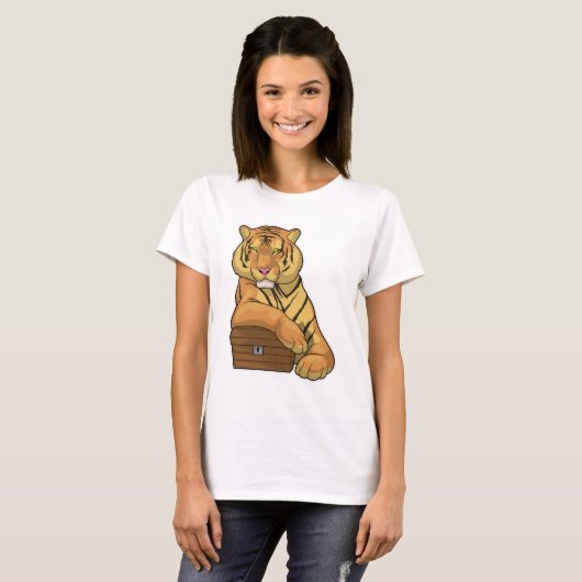 Tiger Treasurerborst T-shirt (Voorkant volledig)