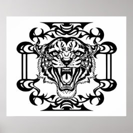 Tiger Tribal Poster
