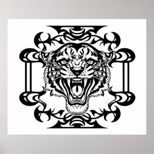 Tiger Tribal Poster