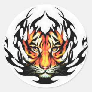 Tiger Tribal Ronde Sticker