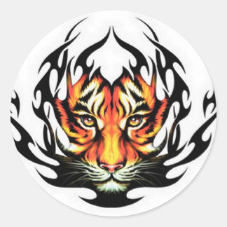 Tiger Tribal Ronde Sticker