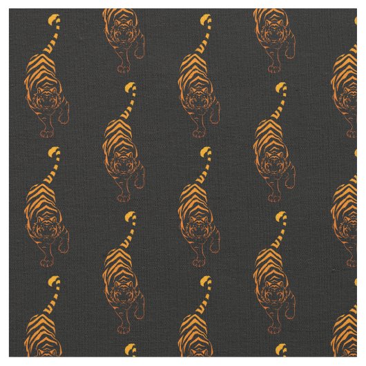 Tiger Tribal Stalking Stof (Close Up)