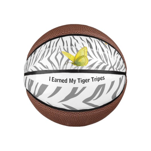 Tiger Tripe Mini Basketbal – Ik heb mijn strepen v (Voorkant)