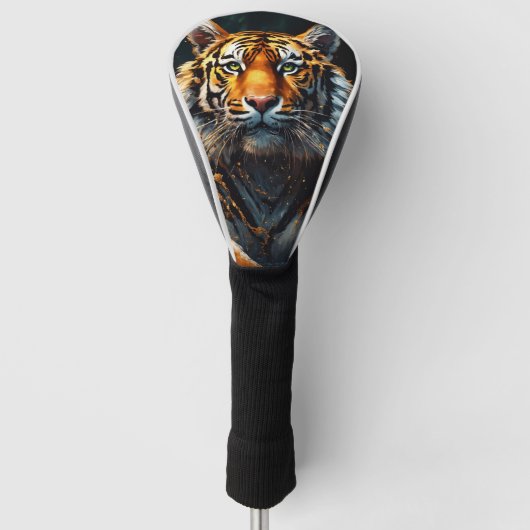 "Tiger Triumph: Premium Golf Head Hoesje" "Roar on Golfheadcover (Voorkant)