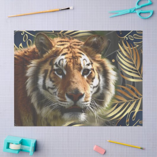 Tiger Tropical Palm Tissuepapier (Craft)
