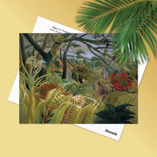 Tiger Tropical Storm verrast Henri Rousseau Briefkaart