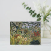 Tiger Tropical Storm verrast Henri Rousseau Briefkaart (Staand voorkant)
