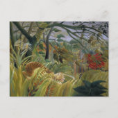 Tiger Tropical Storm verrast Henri Rousseau Briefkaart (Voorkant)