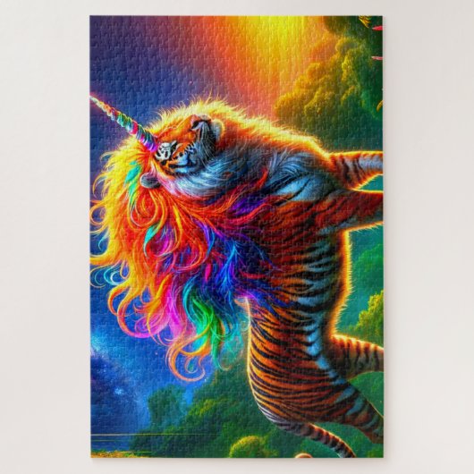 Tiger Unicorn Legpuzzel (Verticaal)