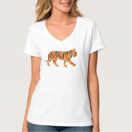 Tiger V-hals T-shirt
