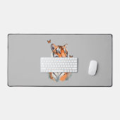 Tiger Vector Schilderen Schattig Fun Animal Spelen Bureaumat (Keyboard & Muis)