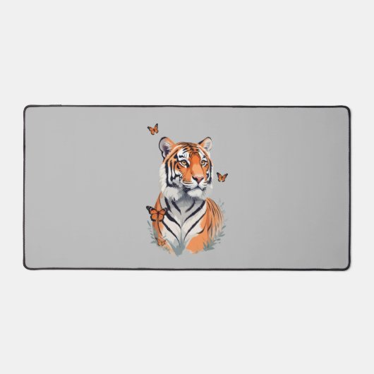 Tiger Vector Schilderen Schattig Fun Animal Spelen Bureaumat (Voorkant)