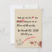 Tiger verjaardagsfeestje kaart (Achterkant)