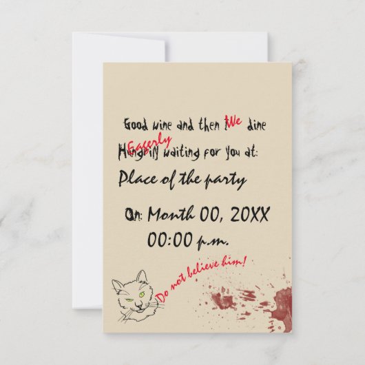 Tiger verjaardagsfeestje  kaart (Achterkant)