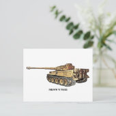 Tiger VI-tank Briefkaart (Staand voorkant)