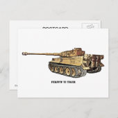 Tiger VI-tank Briefkaart (Voorkant / Achterkant)