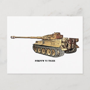 Tiger VI-tank Briefkaart