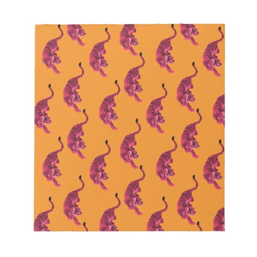 Tiger - Vibrant Pink Notitieblok (Voorkant)