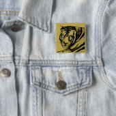 TIGER VIERKANTE BUTTON 5,1 CM (In situ)