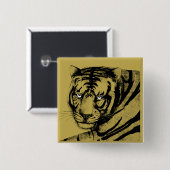 TIGER VIERKANTE BUTTON 5,1 CM (Voorkant /achterkant)