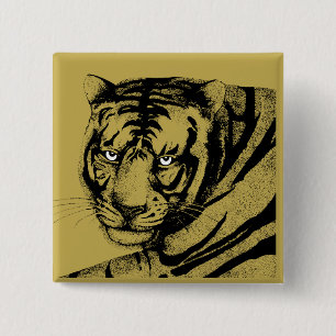 TIGER VIERKANTE BUTTON 5,1 CM