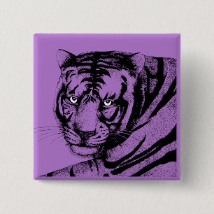 TIGER VIERKANTE BUTTON 5,1 CM