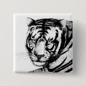 TIGER VIERKANTE BUTTON 5,1 CM (Voorkant)