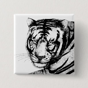 TIGER VIERKANTE BUTTON 5,1 CM