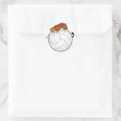 Tiger Volleybal Ronde Sticker (Tas)