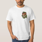 Tiger vs Snake Wild Animal Battle Kunstwerk T-shirt (Voorkant)