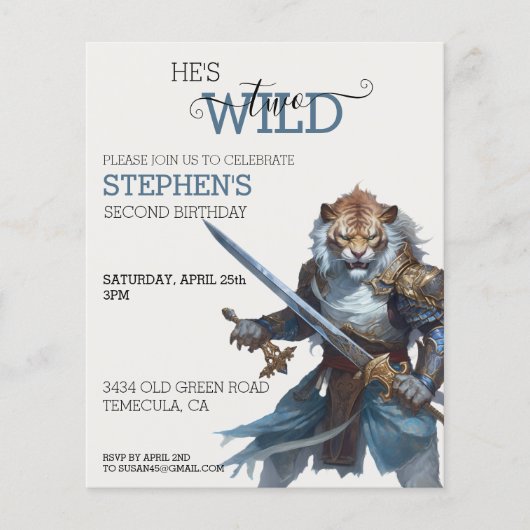 Tiger Warrior Knight Two Wild Second (Voorkant)