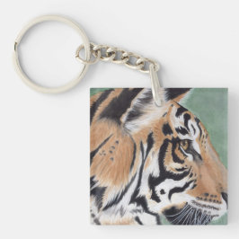 TIGER Watercolor Schildering Sleutelhanger