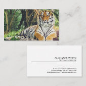 Tiger Waterverf schilderkunst Visitekaartje (Voorkant / Achterkant)