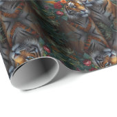 Tiger Wedding Couple Wildlife & Natuur Cadeaupapier (Rol Hoek)