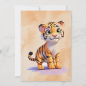 Tiger welp thema baby shower Invitation Kaart (Achterkant)