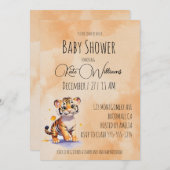 Tiger welp thema baby shower Invitation Kaart (Voorkant / Achterkant)