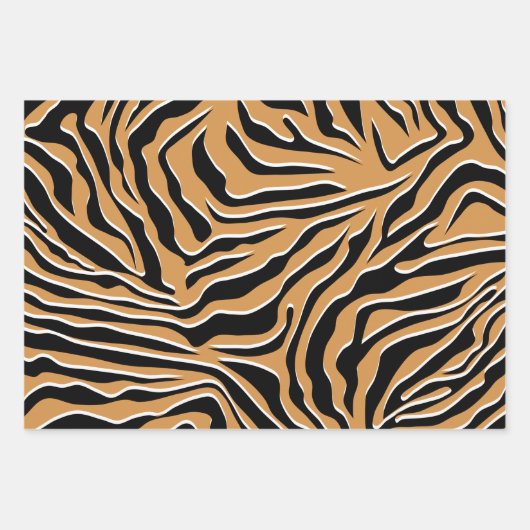 Tiger Wild Animal Print Inpakpapier Vel (Voorkant)