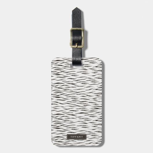 Tiger Wild Animal Skin Pattern Bagagelabel (Voorkant verticaal)