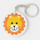 Tiger Wild Een Oerwoud Safari Dier Kids Verjaardag Sleutelhanger (Achterkant)