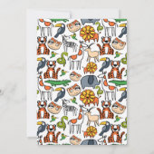 Tiger Wild One Birthday Party Kaart (Achterkant)