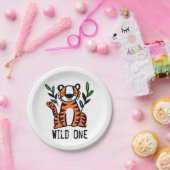 Tiger Wild One Birthday Party Papieren Bordje (Feest)