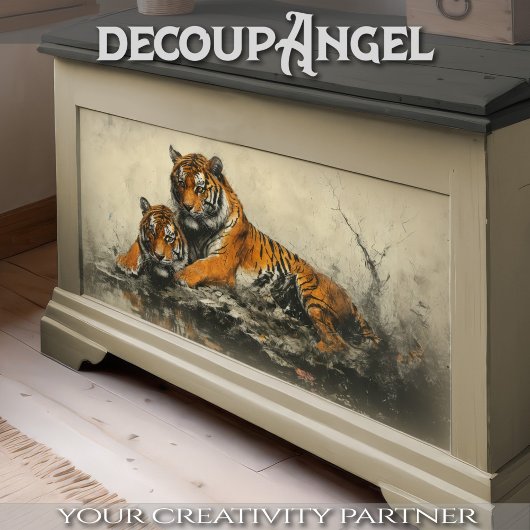Tiger Wild Spirit - Decoupage - Tissuepapier