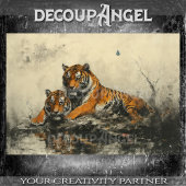 Tiger Wild Spirit - Decoupage - Tissuepapier