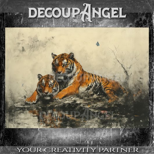 Tiger Wild Spirit - Decoupage - Tissuepapier