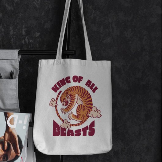 Tiger Wilde Chinees Nieuwjaar Tote Bag