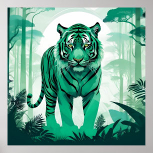 Tiger Wildlife Animal Natuur Milieubos Poster