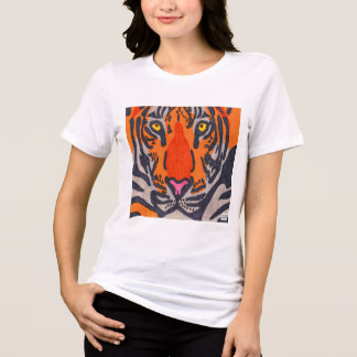 Tiger (wit) - Women's Tri-Blend Shirt