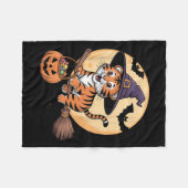 Tiger Witch Pet Pompoen Halloween Kostuum Mannen V Fleece Deken (Voorkant (Horizontaal))